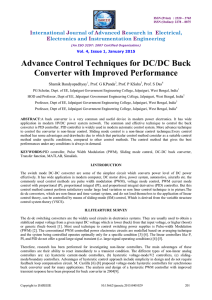 Advance Control Techniques for DC/DC Buck Converter