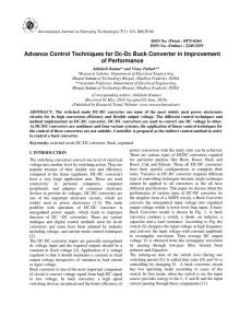 Advance Control Techniques for Dc