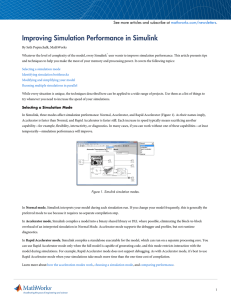 Improving Simulation Performance in Simulink
