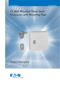 CS Wall-Mounted Sheet Steel Enclosures with Mounting Plate