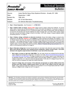 TSB-1019 Alternator Troubleshooting