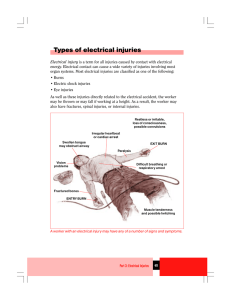 Types of electrical injuries