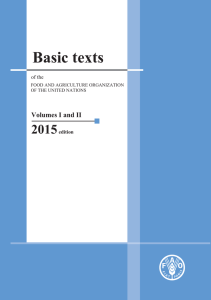 Basic Texts - Food and Agriculture Organization of the United Nations