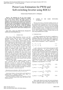 Power Loss Estimation for PWM and Soft-switching Inverter