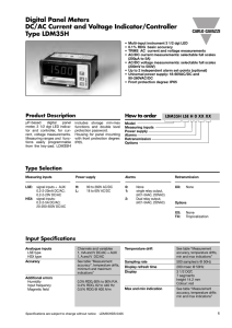 3 ½ Digit AC/DC Current/Voltage Meter/Controller Datasheet
