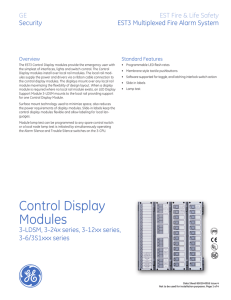 Data Sheet 85010-0055 -- EST3 Control Display Modules