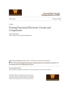 Printing Functional Electronic Circuits and Components