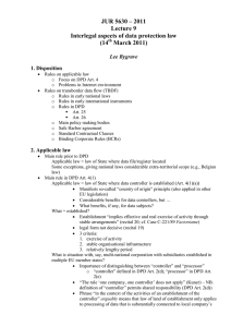 LAWS 1031 – Information Technology Law (aka `cyberspace law`)