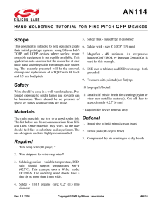 Hand Soldering Tutorial for Fine Pitch QFP Devices