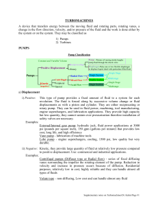 TURBOMACHINES A device that transfers energy between the