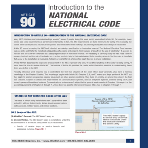 NatioNal ElECtRiCal CoDE