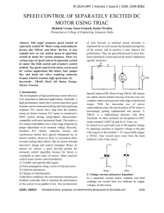 speed control of separately excited dc motor using triac