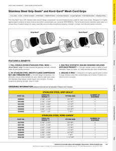 Stainless Steel Grip-Seals® and Kord