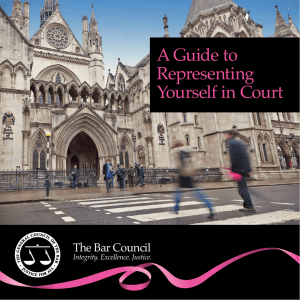 A Guide to Representing Yourself in Court