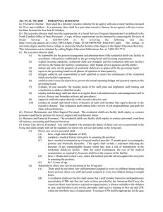 10A NCAC 70I .0405 PERSONNEL POSITIONS (a) Executive