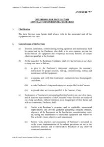 ANNEXURE “N” CONDITIONS FOR PROVISION OF