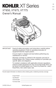 XT650, XT675, XT775 Owner`s Manual