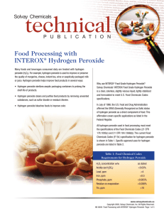 Food Processing with INTEROX® Hydrogen Peroxide