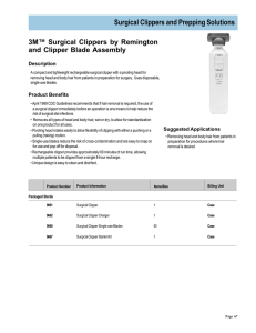 Surgical Clippers and Prepping Solutions