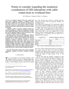 Points to consider regarding the insulation coordination of