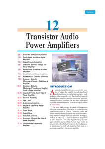 Transistor Audio Power Amplifiers