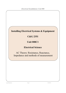 AC Theory introduction - Legh Richardson Electrical Services