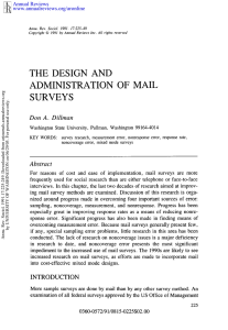 The Design and Administration of Mail Surveys