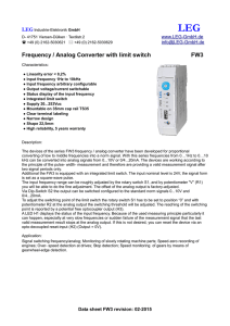 Frequency / Analog Converter with limit switch FW3