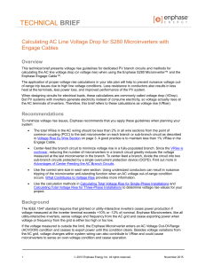 Calculating AC Line Voltage Drop for S280 Microinverters