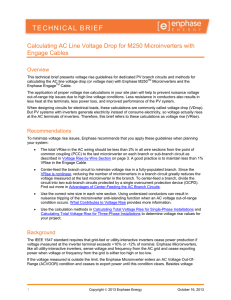 Calculating AC Line Voltage Drop for M250 Microinverters