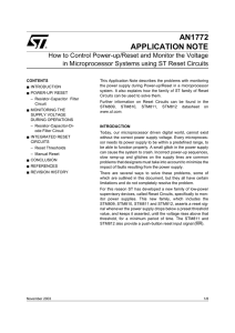 How to control power-up/reset and monitor the voltage in