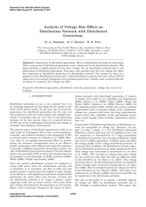 Analysis of Voltage Rise Effect on Distribution Network with