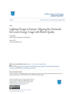 Lighting Design in Europe: Aligning the Demands