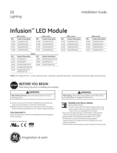 Infusion LED Module Installation Guide | GE Lighting