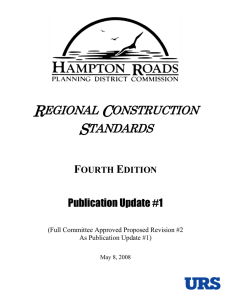 Update #1 - HRPDC Regional Construction Standards