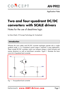 Two and four-quadrant DC/DC converters with SCALE drivers