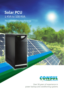 Solar PCU - Consul Neowatt