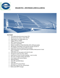 Solar PCU 1 Phase - Sunmagic 3KVA-6KVA