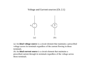 Voltage and Current sources (Ch. 2.1)