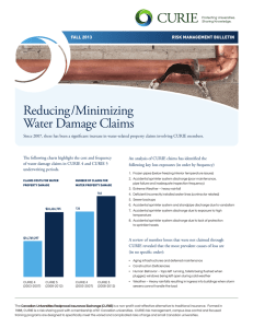 Reducing/Minimizing Water Damage Claims