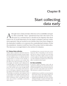 Start collecting data early