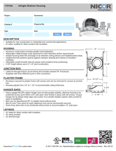 17014A Airtight Shallow Housing DESCRIPTION HOUSING