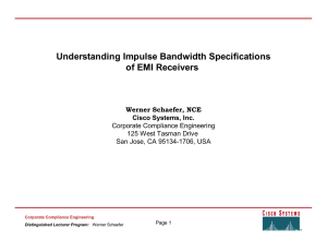 Understanding Impulse Bandwidth Specifications of EMI Receivers