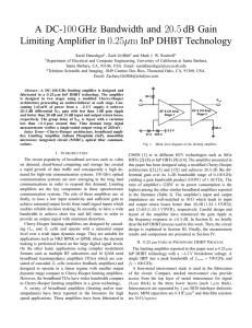 A DC-100GHz Bandwidth and 20.5dB Gain Limiting Amplifier in 0.25