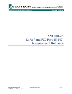 AN1200.26 LoRa™ and FCC Part 15.247: Measurement