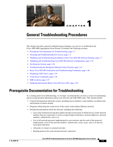 General Troubleshooting Procedures