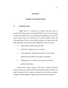 CHAPTER 2 THEORY OF STEPPER MOTOR 2.1 INTRODUCTION