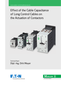 Effect of the cable capacitance of Long Control Cables