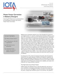 Power Factor Correction in Battery Chargers