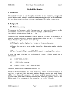 Digital Multimeter - University of Minnesota Duluth